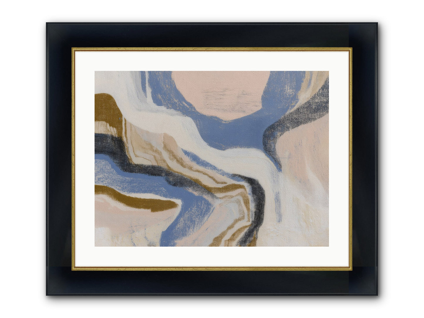Pulse Ridge No.1 Framed Print - Wide Black w/Gold 24x18