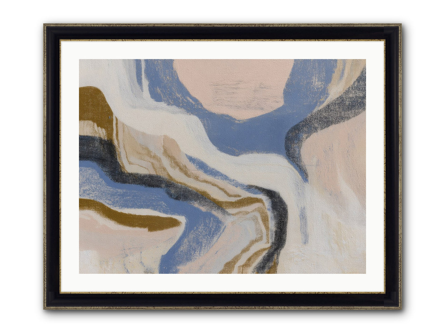 Pulse Ridge No.1 Framed Print - Black & Gold 32x24