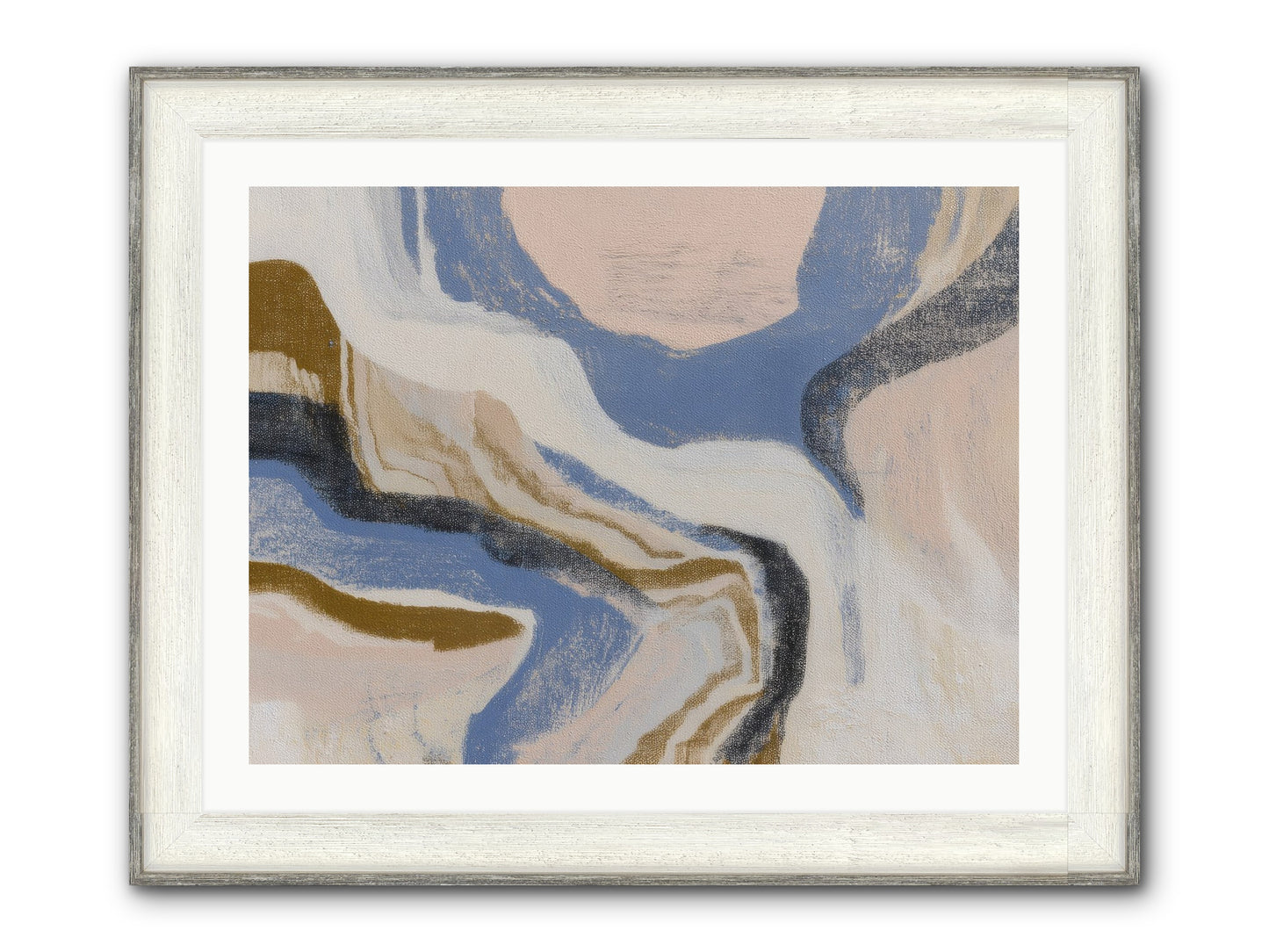 Pulse Ridge No.1 Framed Print - Driftwood White 32x24