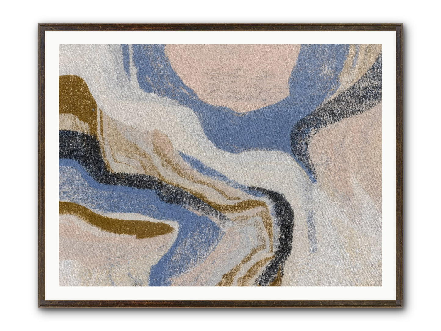 Pulse Ridge No.1 Framed Print - Slimwoods Black/Gold 48x36