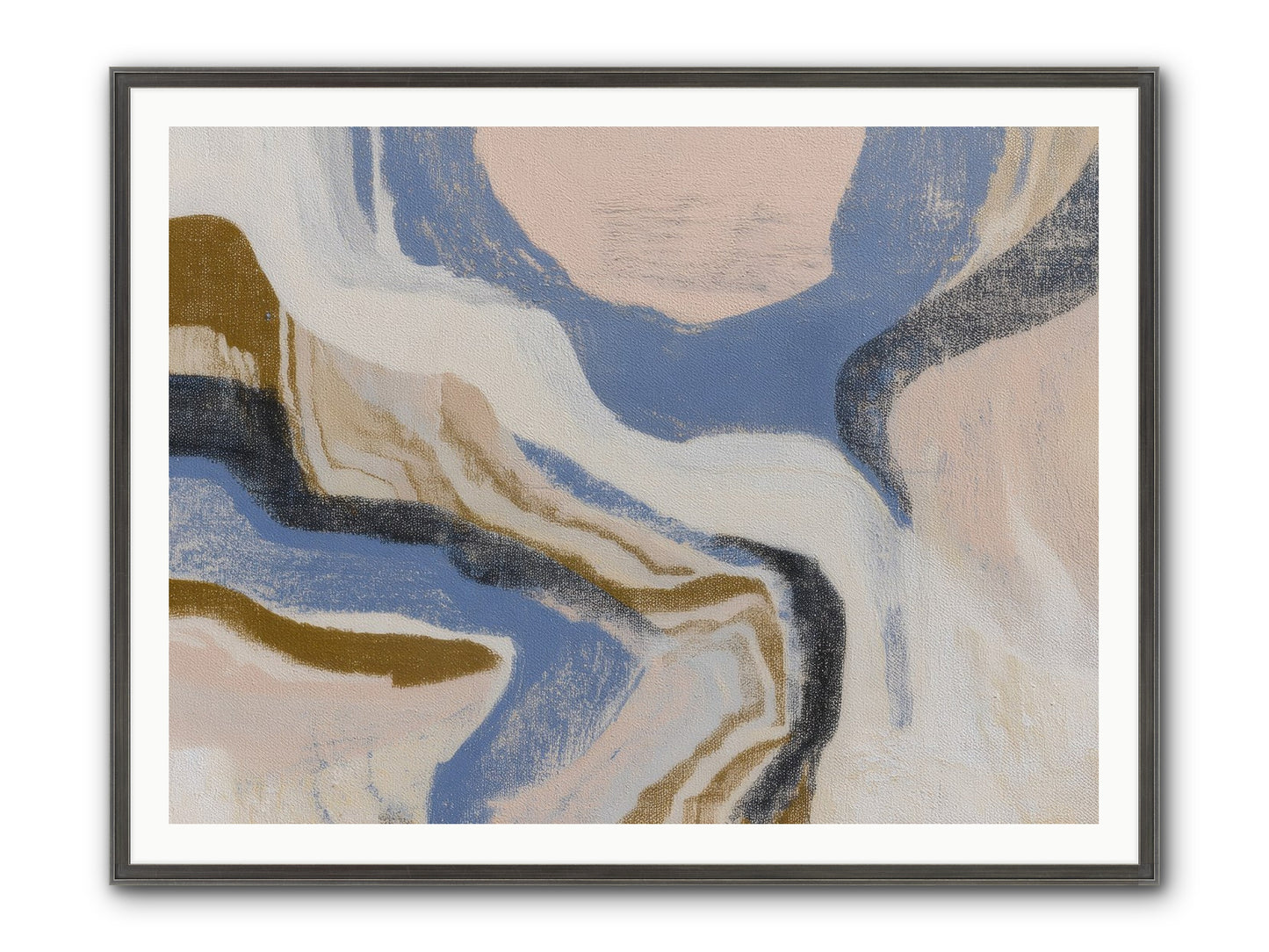 Pulse Ridge No.1 Framed Print - Slimwoods Black/Silver 48x36