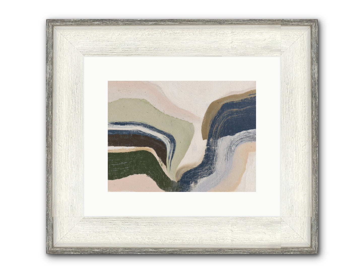 Pulse Ridge No.2 Framed Print - Driftwood White 12x9
