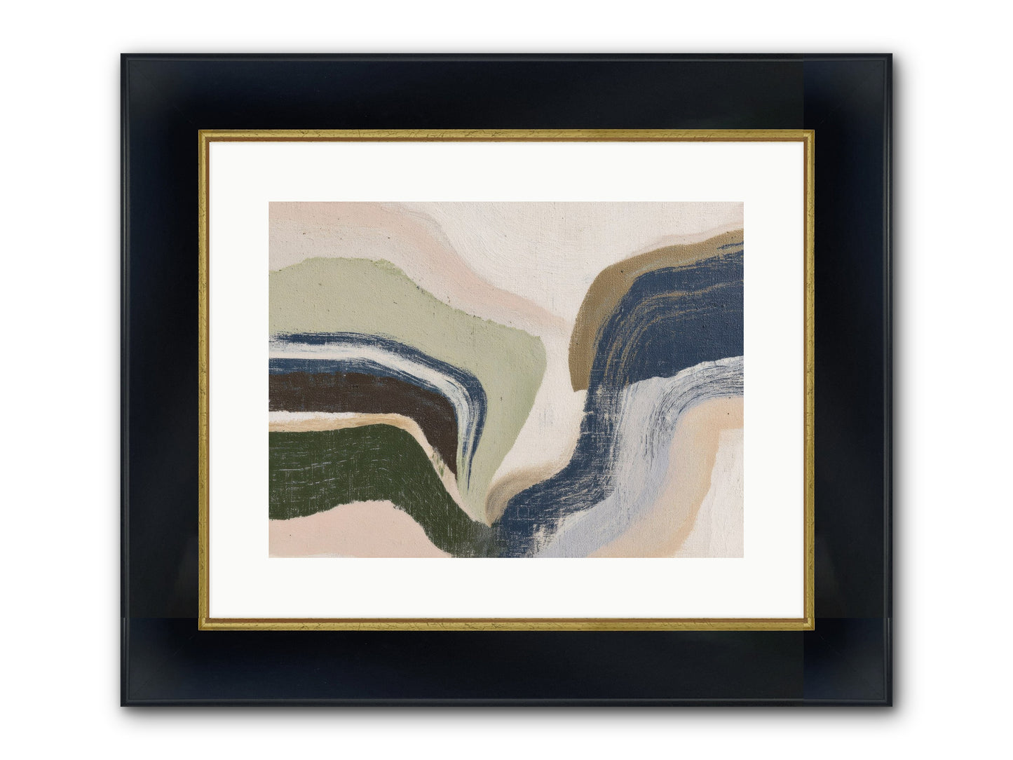 Pulse Ridge No.2 Framed Print - Wide Black w/Gold 16x12