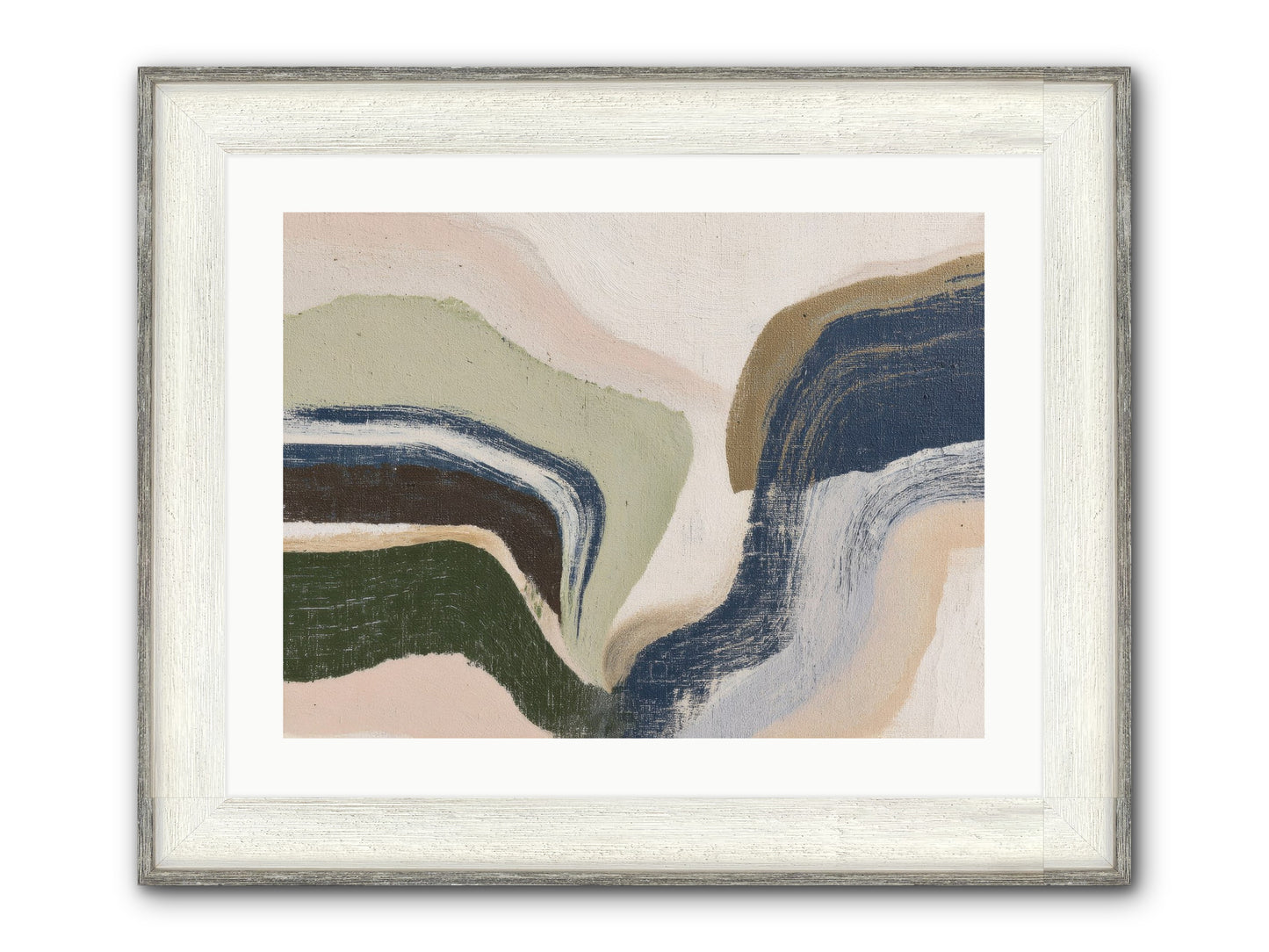 Pulse Ridge No.2 Framed Print - Driftwood White 24x18