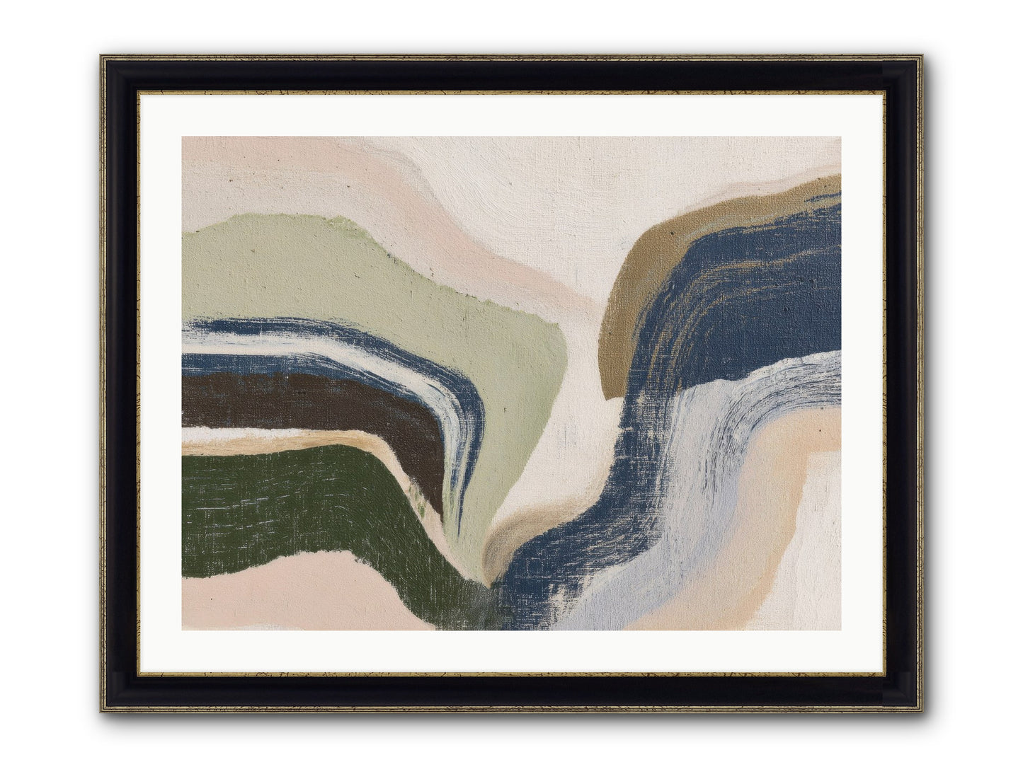 Pulse Ridge No.2 Framed Print - Black & Gold 32x24