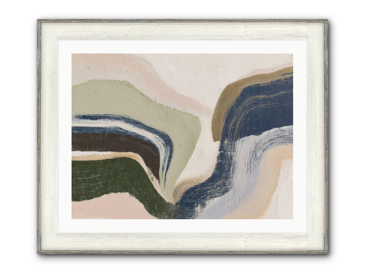 Pulse Ridge No.2 Framed Print - Driftwood White 32x24