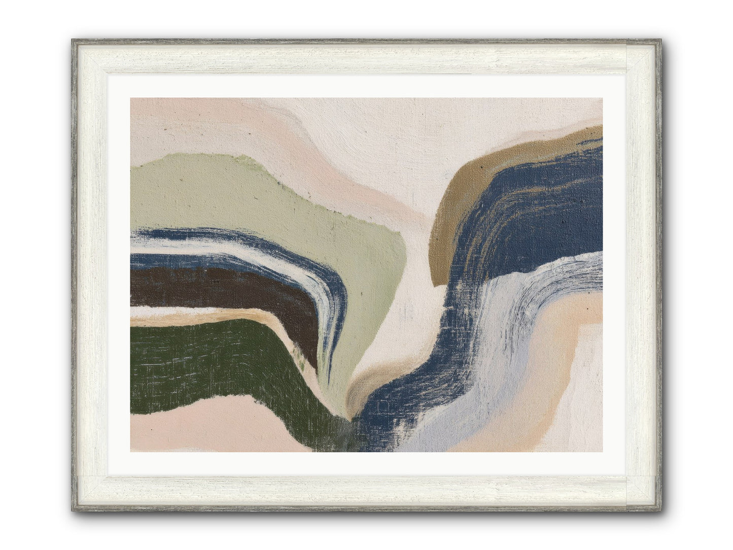 Pulse Ridge No.2 Framed Print - Driftwood White 40x30