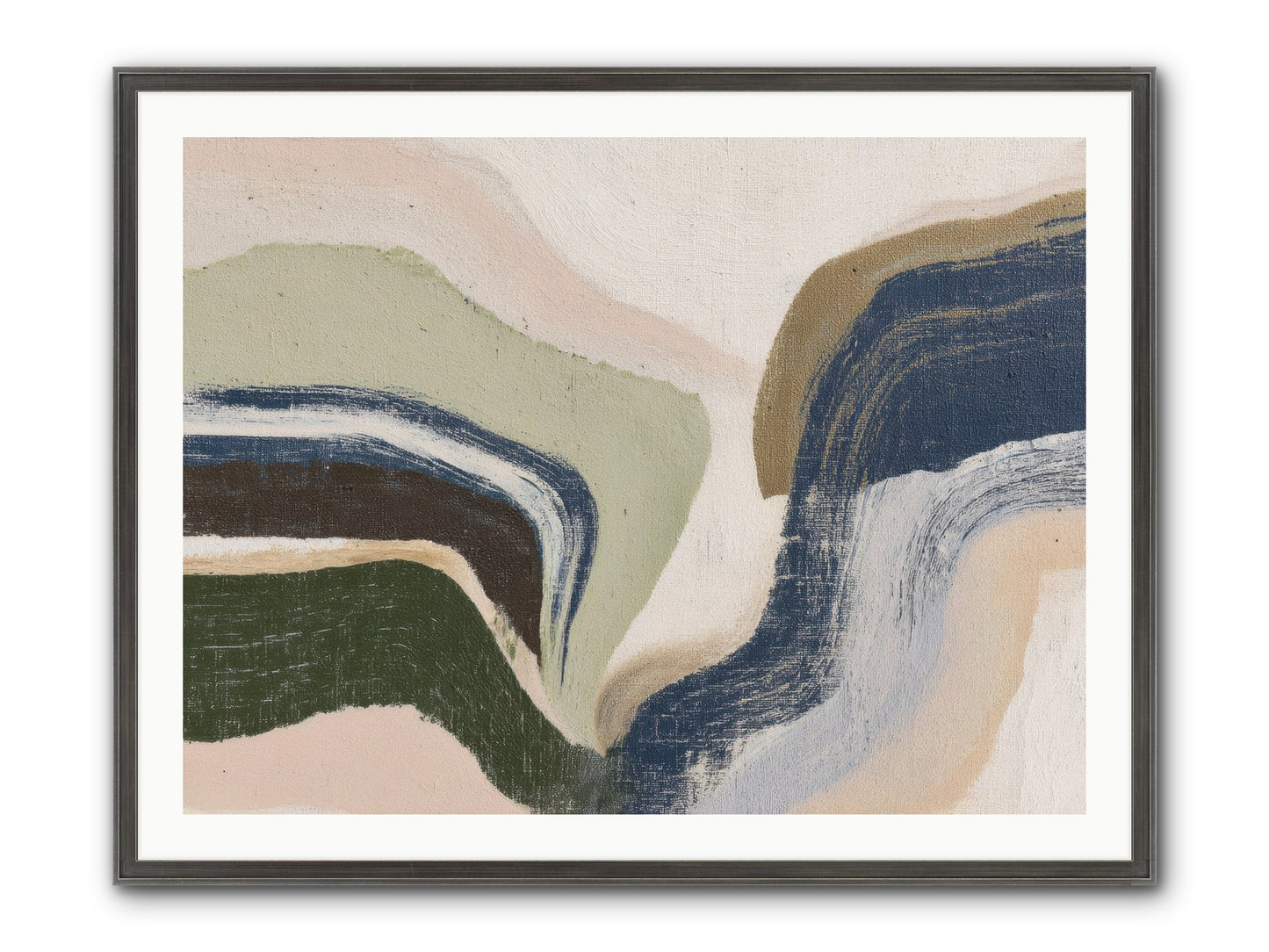 Pulse Ridge No.2 Framed Print - Slimwoods Black/Silver 40x30