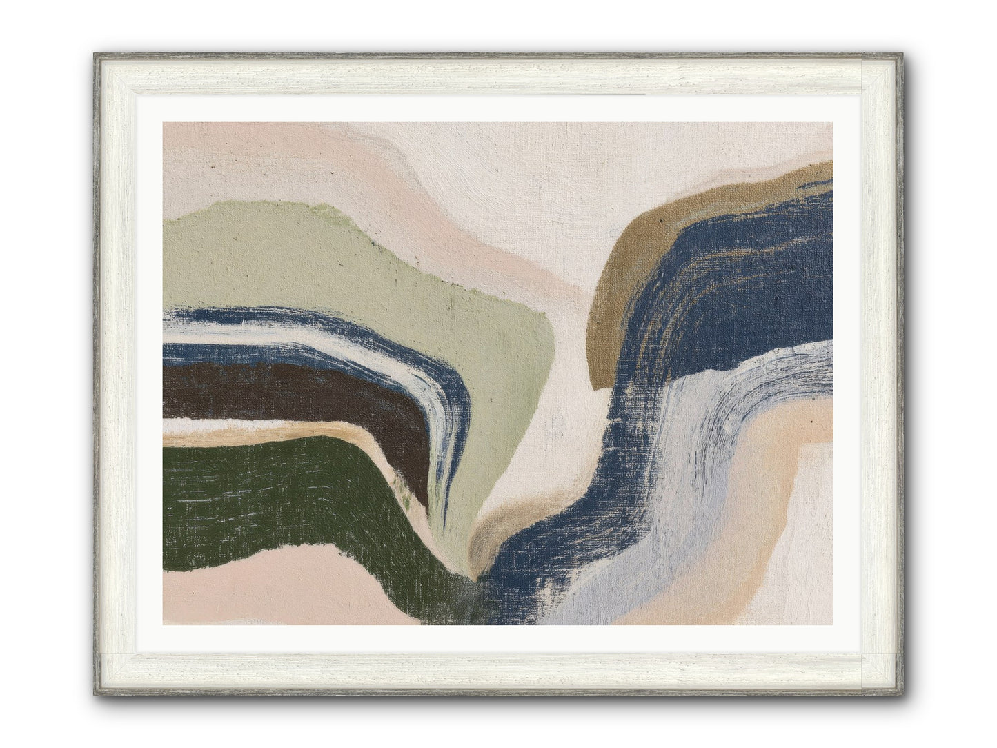 Pulse Ridge No.2 Framed Print - Driftwood White 48x36