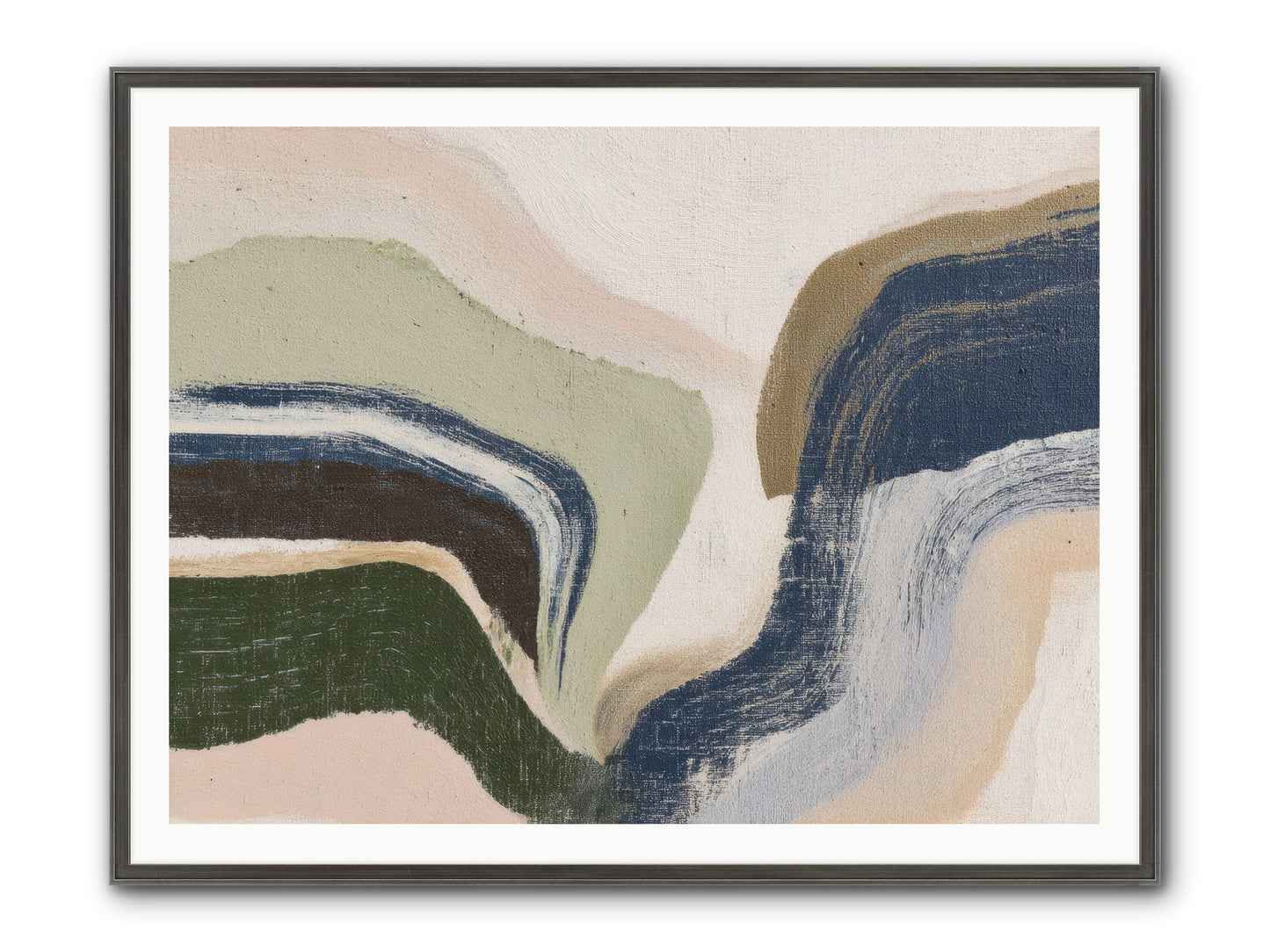 Pulse Ridge No.2 Framed Print - Slimwoods Black/Silver 48x36