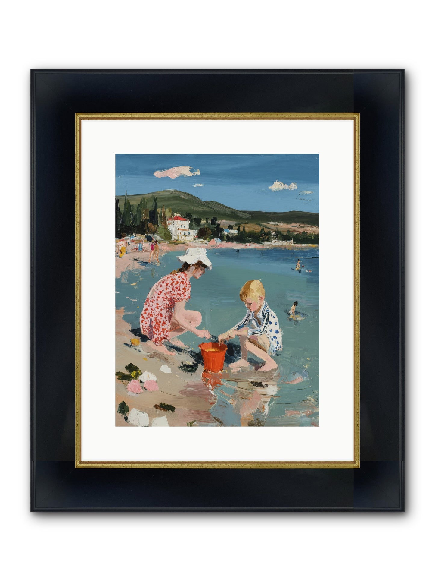 Pure Bliss Framed Print - Wide Black w/Gold 12x16