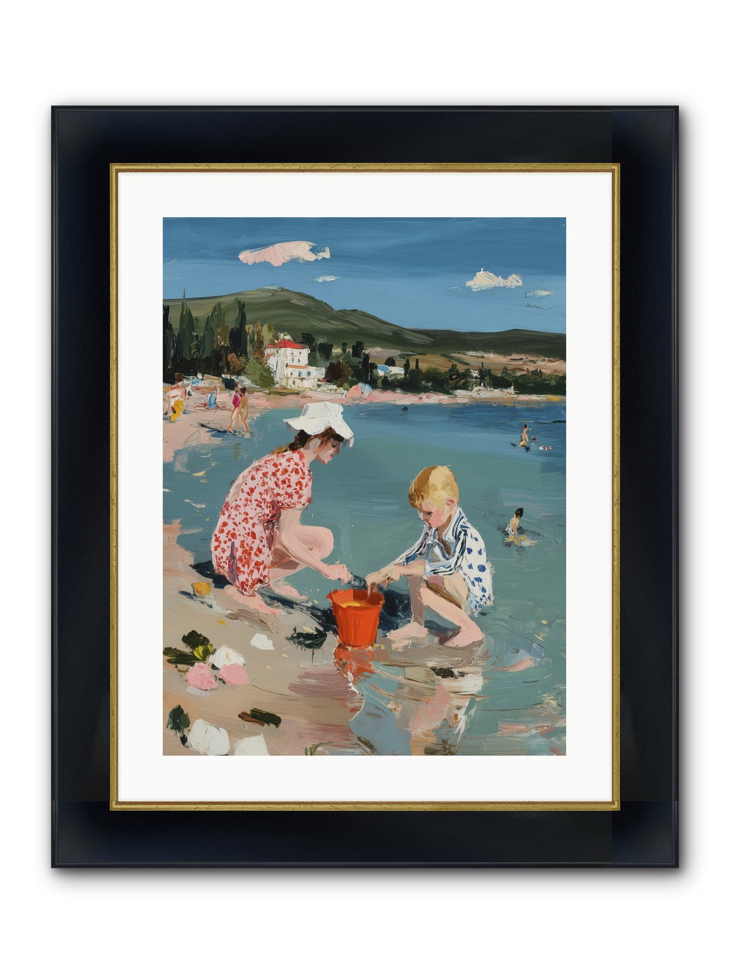 Pure Bliss Framed Print - Wide Black w/Gold 18x24
