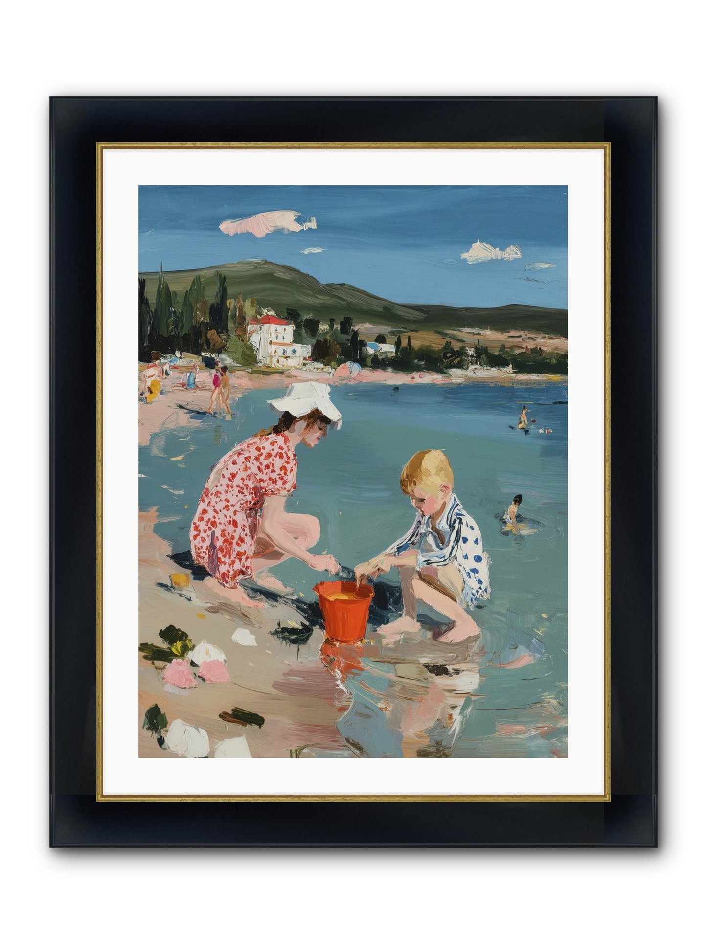 Pure Bliss Framed Print - Wide Black w/Gold 24x32