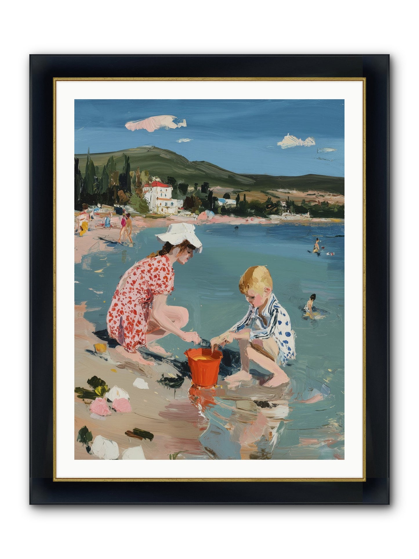 Pure Bliss Framed Print - Wide Black w/Gold 30x40