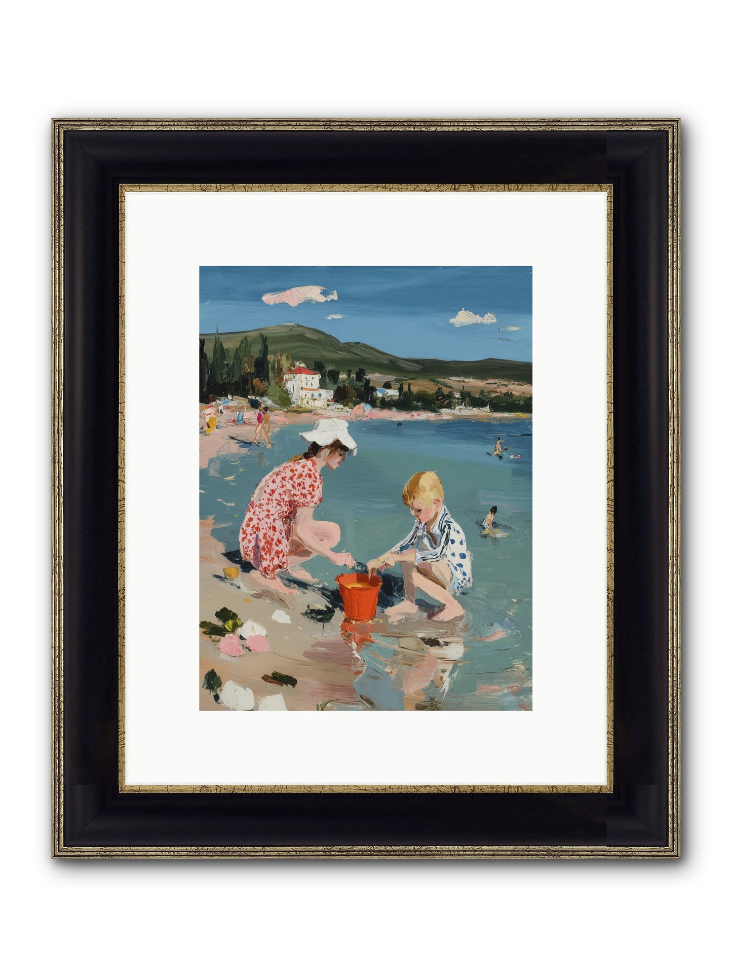 Pure Bliss Framed Print - Black & Gold 9x12