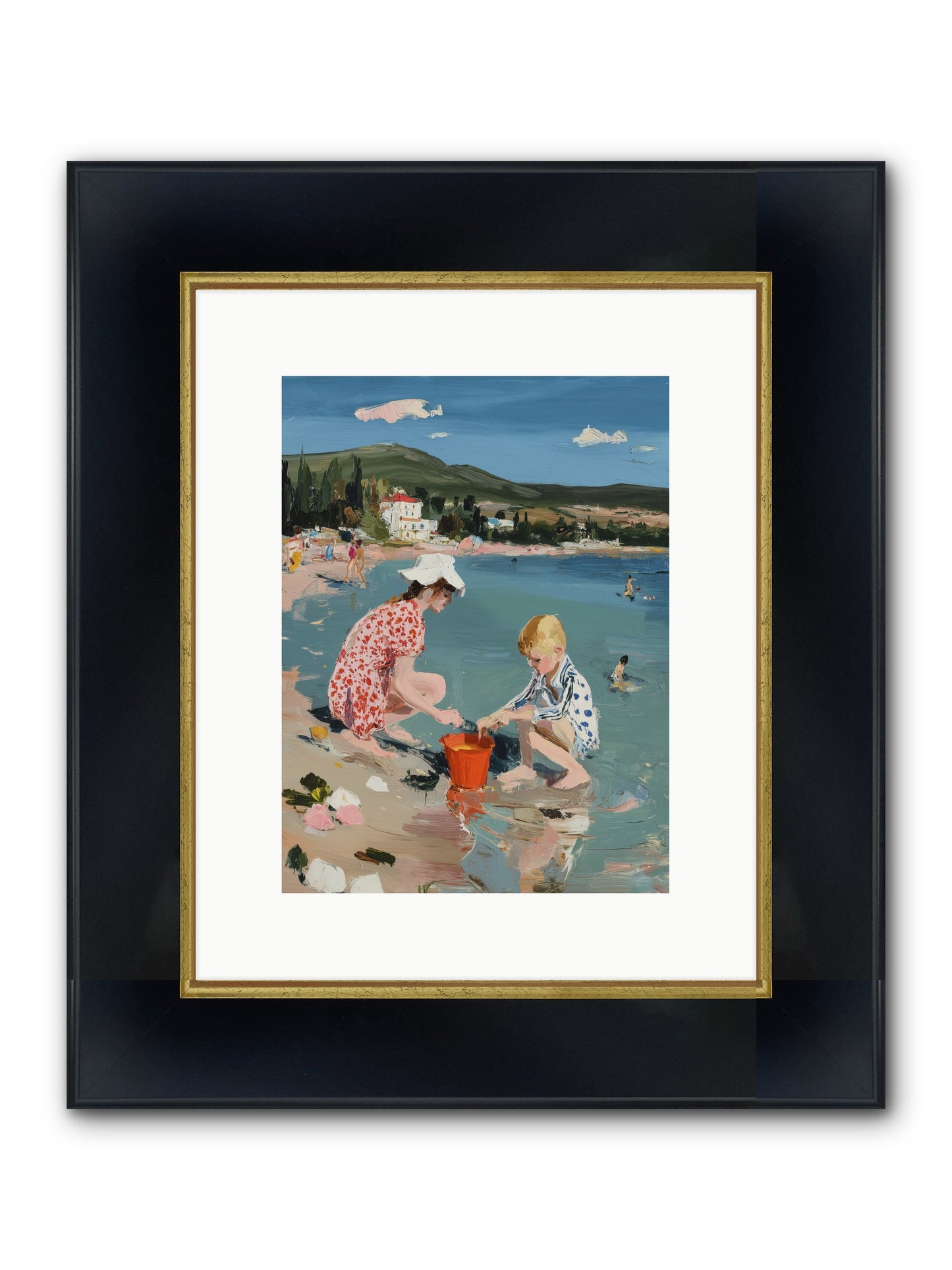 Pure Bliss Framed Print - Wide Black w/Gold 9x12