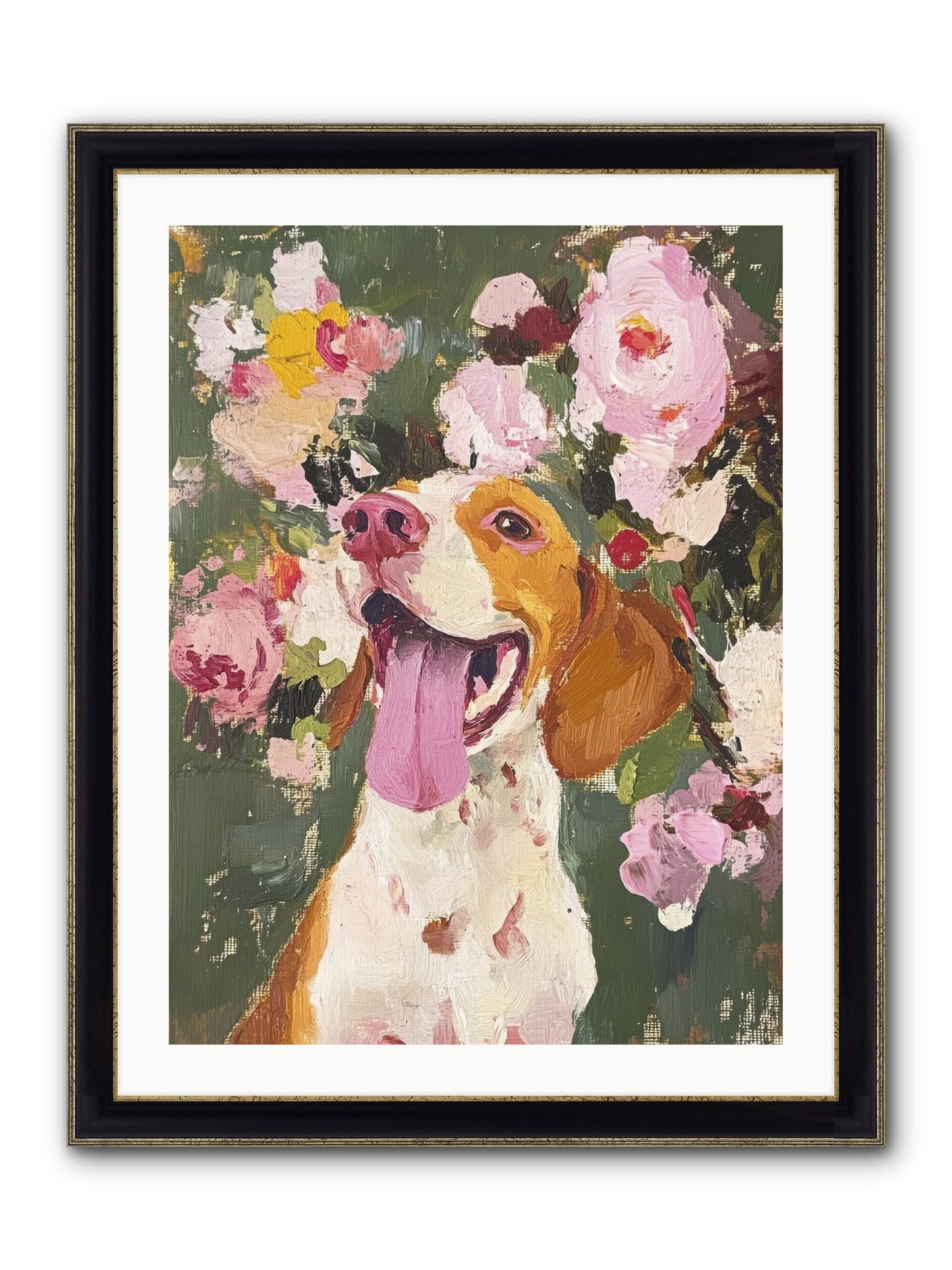 Pure Joy Embodied Framed Print - Black & Gold 24x32