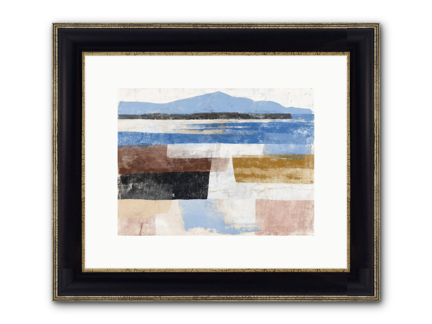 Pyralis Crest Framed Print - Black & Gold 12x9