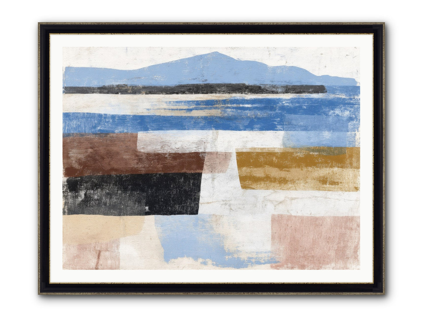 Pyralis Crest Framed Print - Black & Gold 48x36
