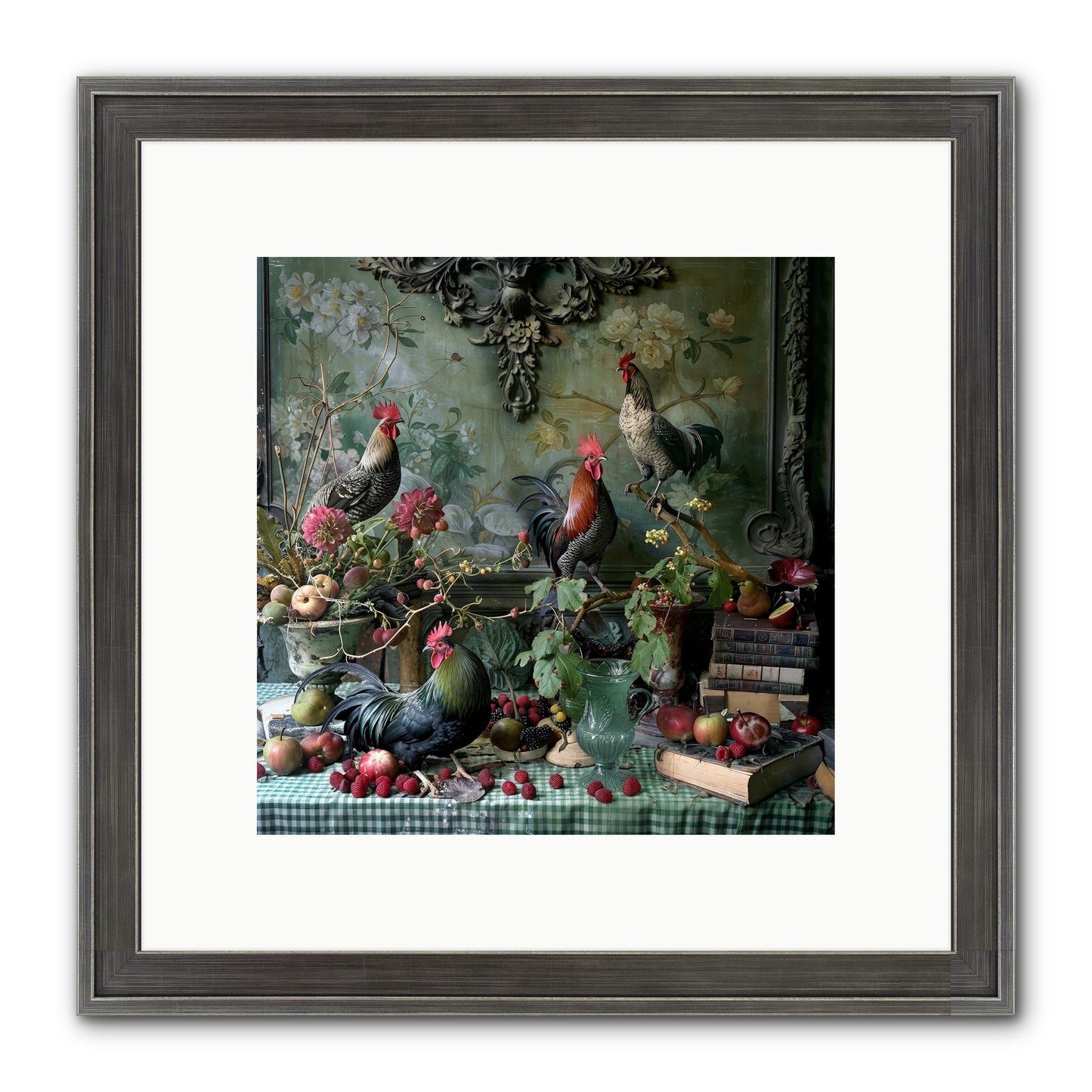 Quaint Roosts Of Reverie Framed Print - Slimwoods Black/Silver 10x10