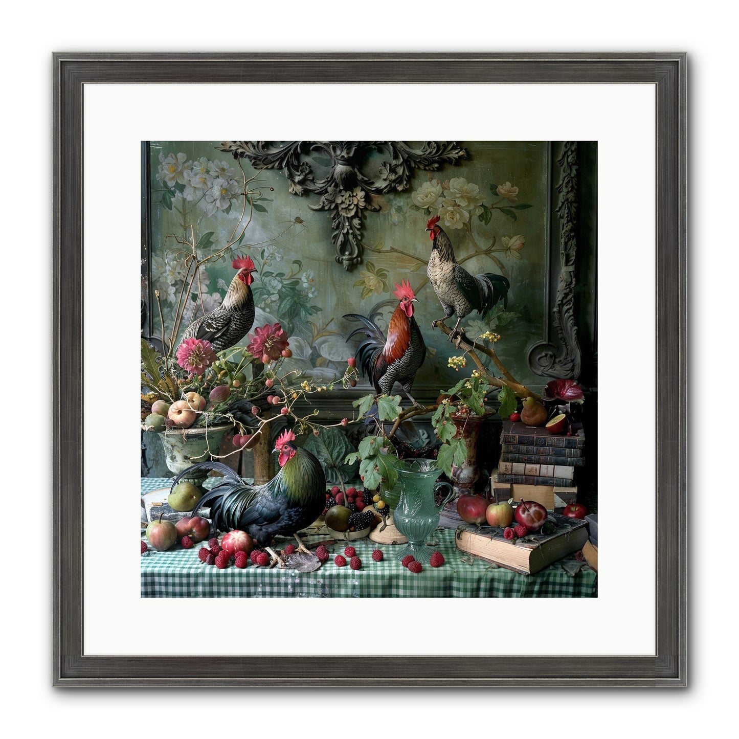 Quaint Roosts Of Reverie Framed Print - Slimwoods Black/Silver 16x16