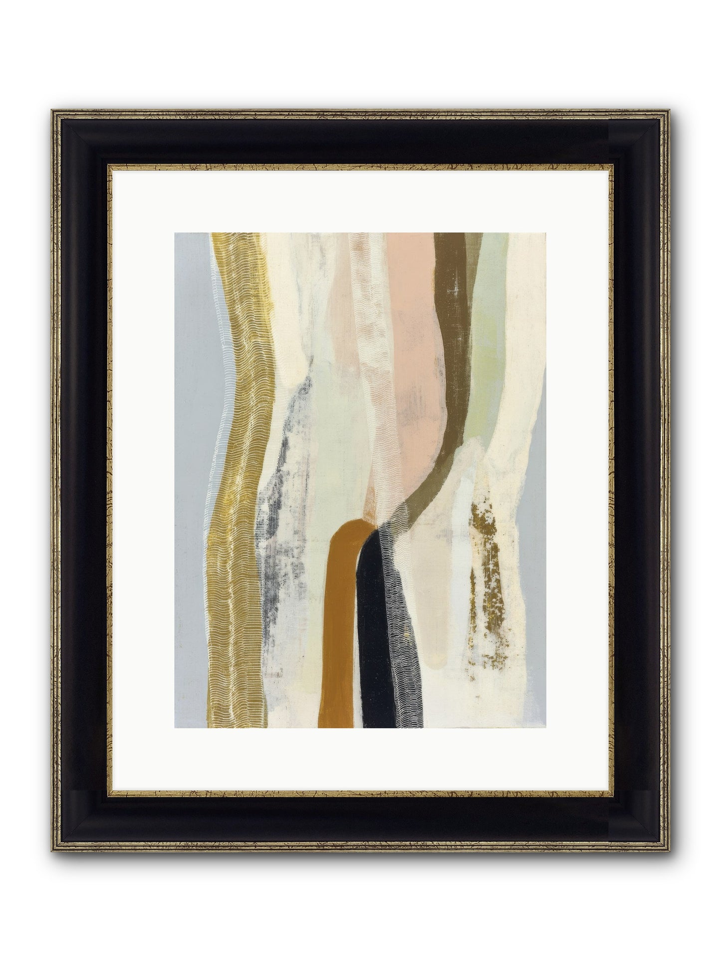 Quell Framed Print - Black & Gold 12x16