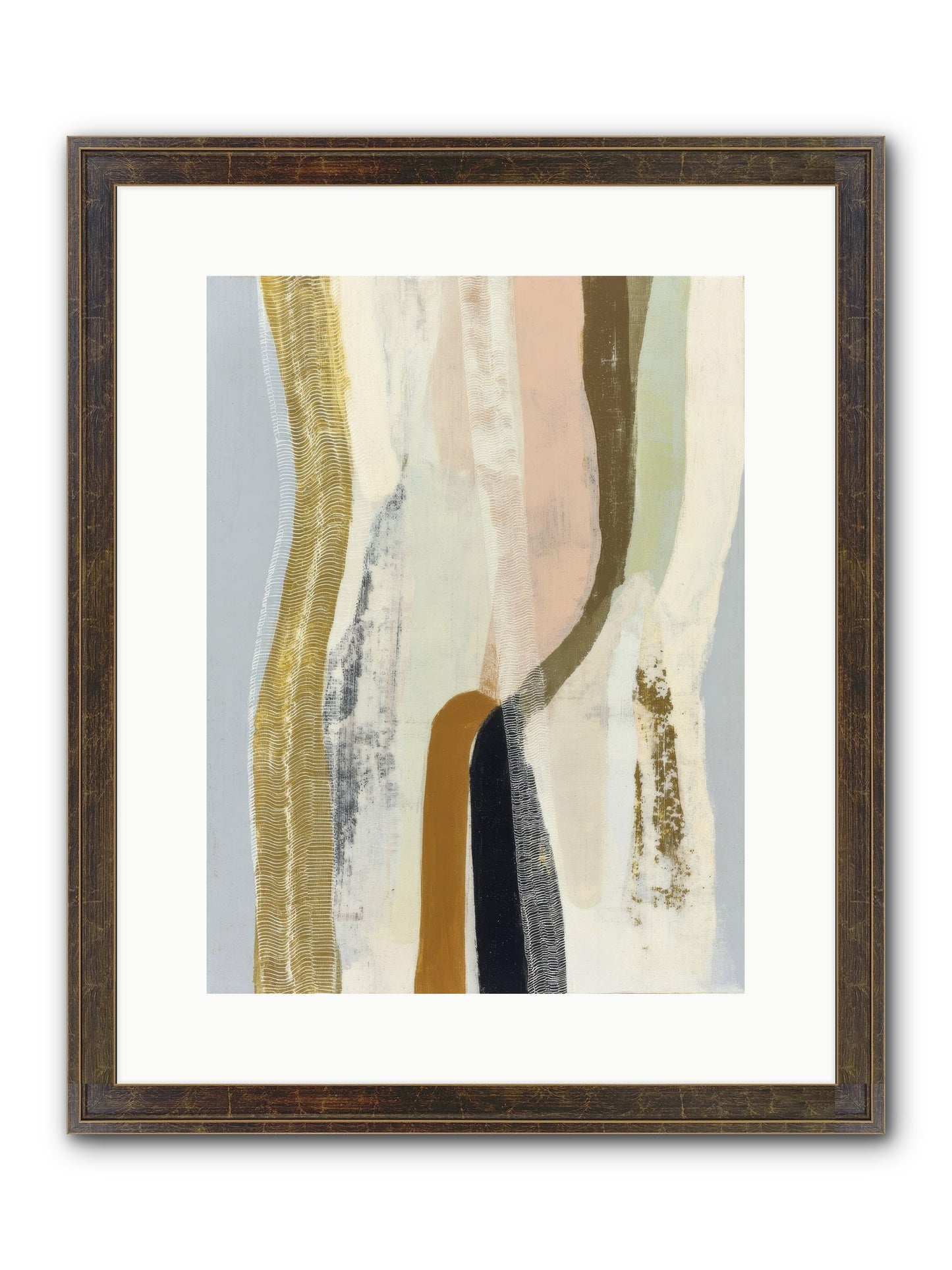 Quell Framed Print - Slimwoods Black/Gold 12x16