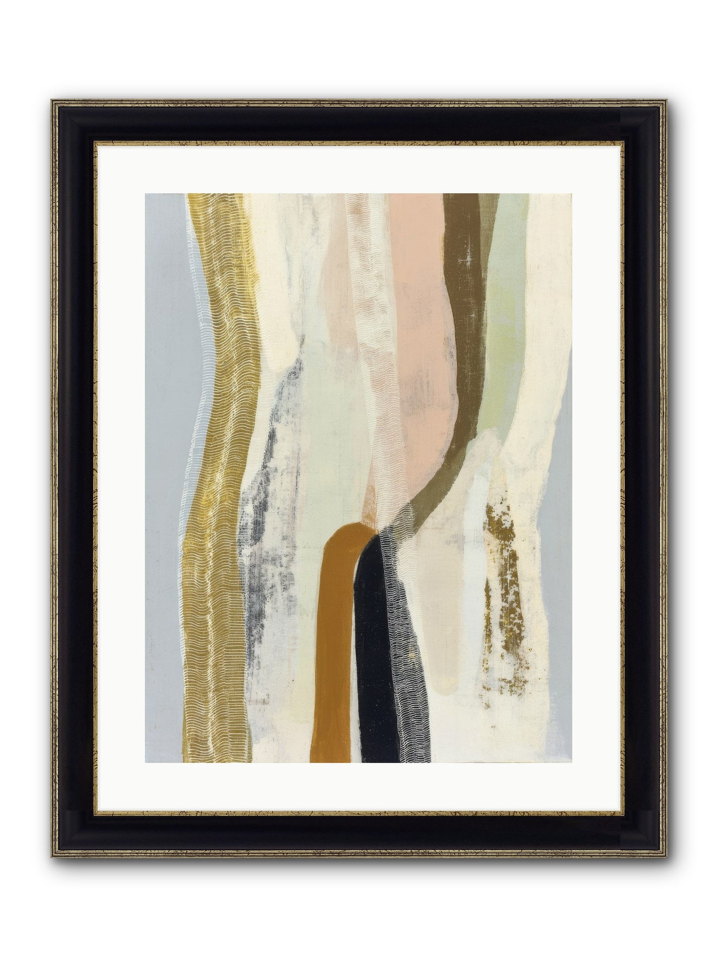 Quell Framed Print - Black & Gold 18x24