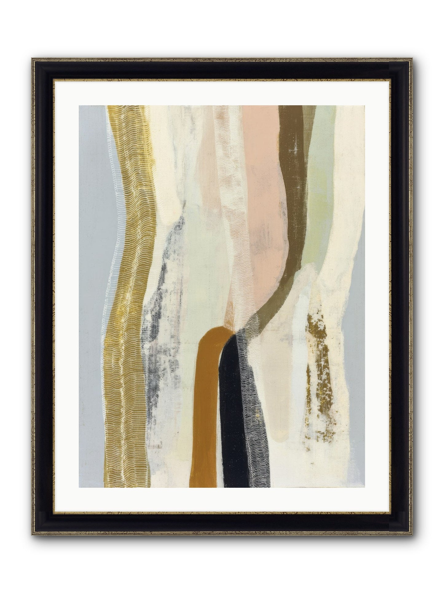 Quell Framed Print - Black & Gold 24x32
