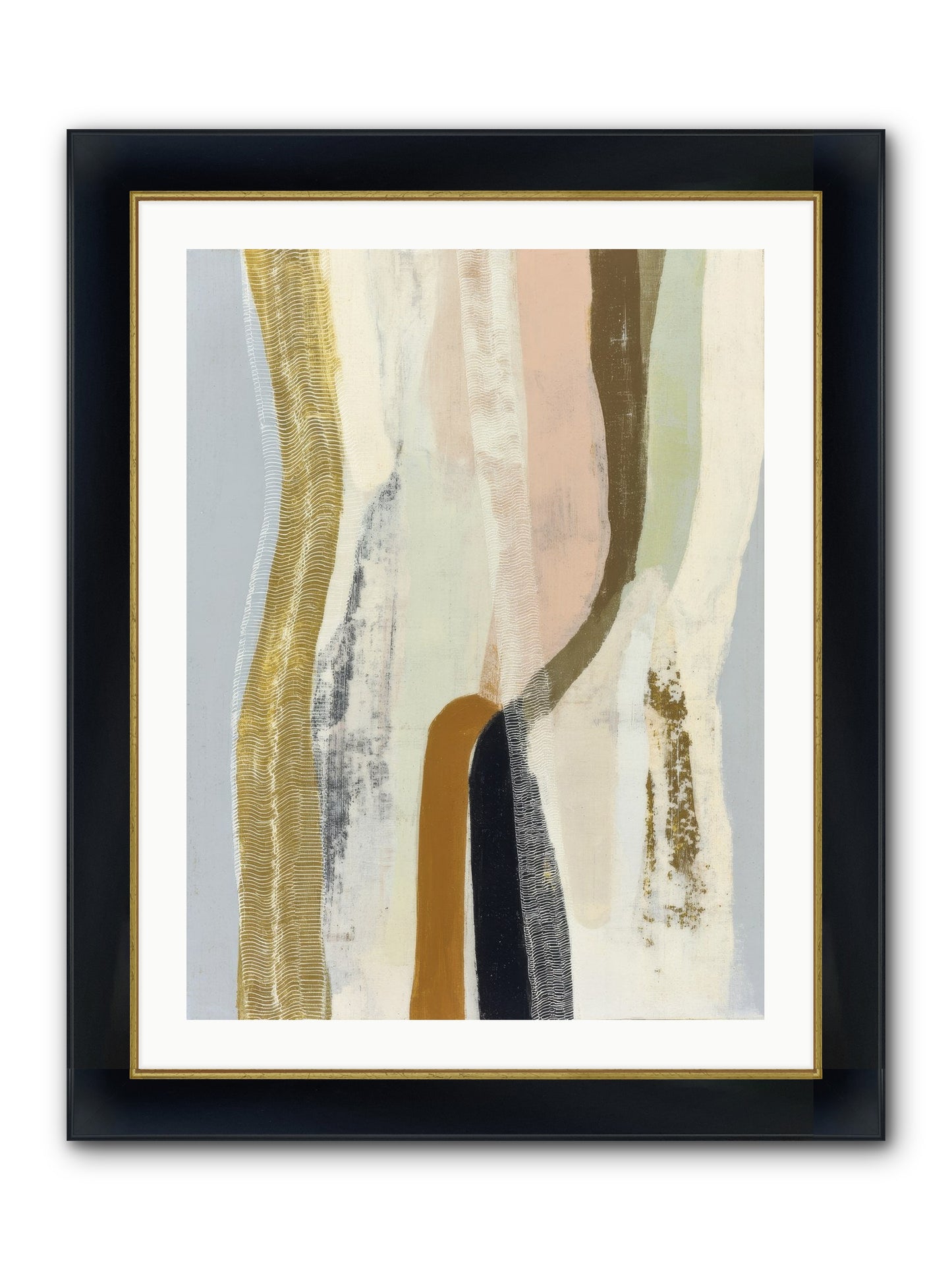 Quell Framed Print - Wide Black w/Gold 24x32