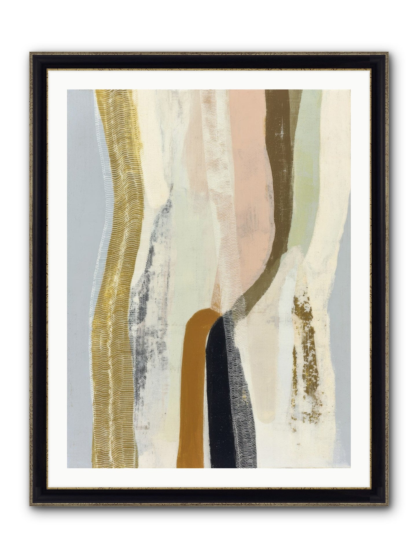 Quell Framed Print - Black & Gold 30x40