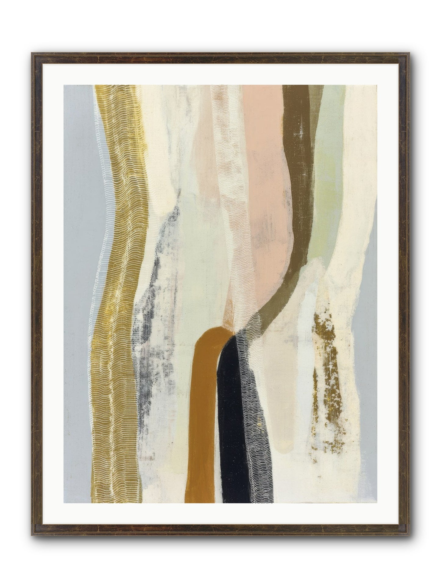 Quell Framed Print - Slimwoods Black/Gold 30x40