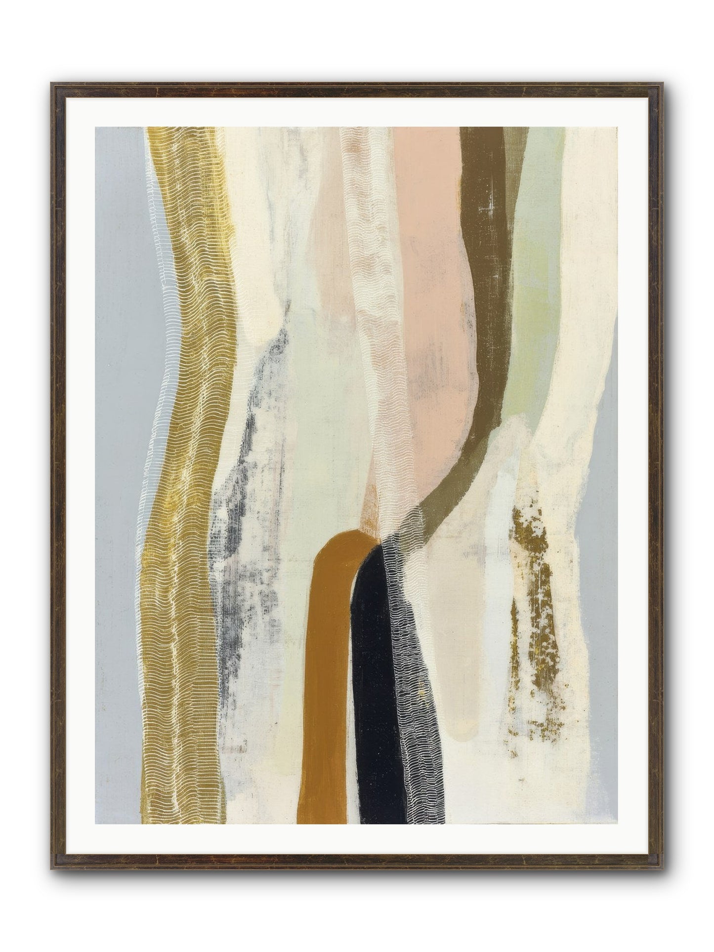 Quell Framed Print - Slimwoods Black/Gold 36x48