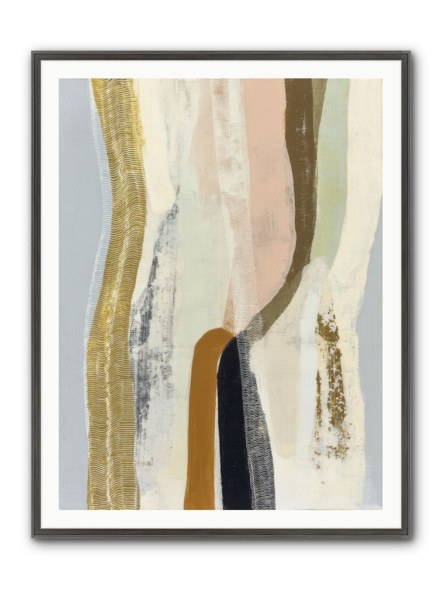 Quell Framed Print - Slimwoods Black/Silver 36x48