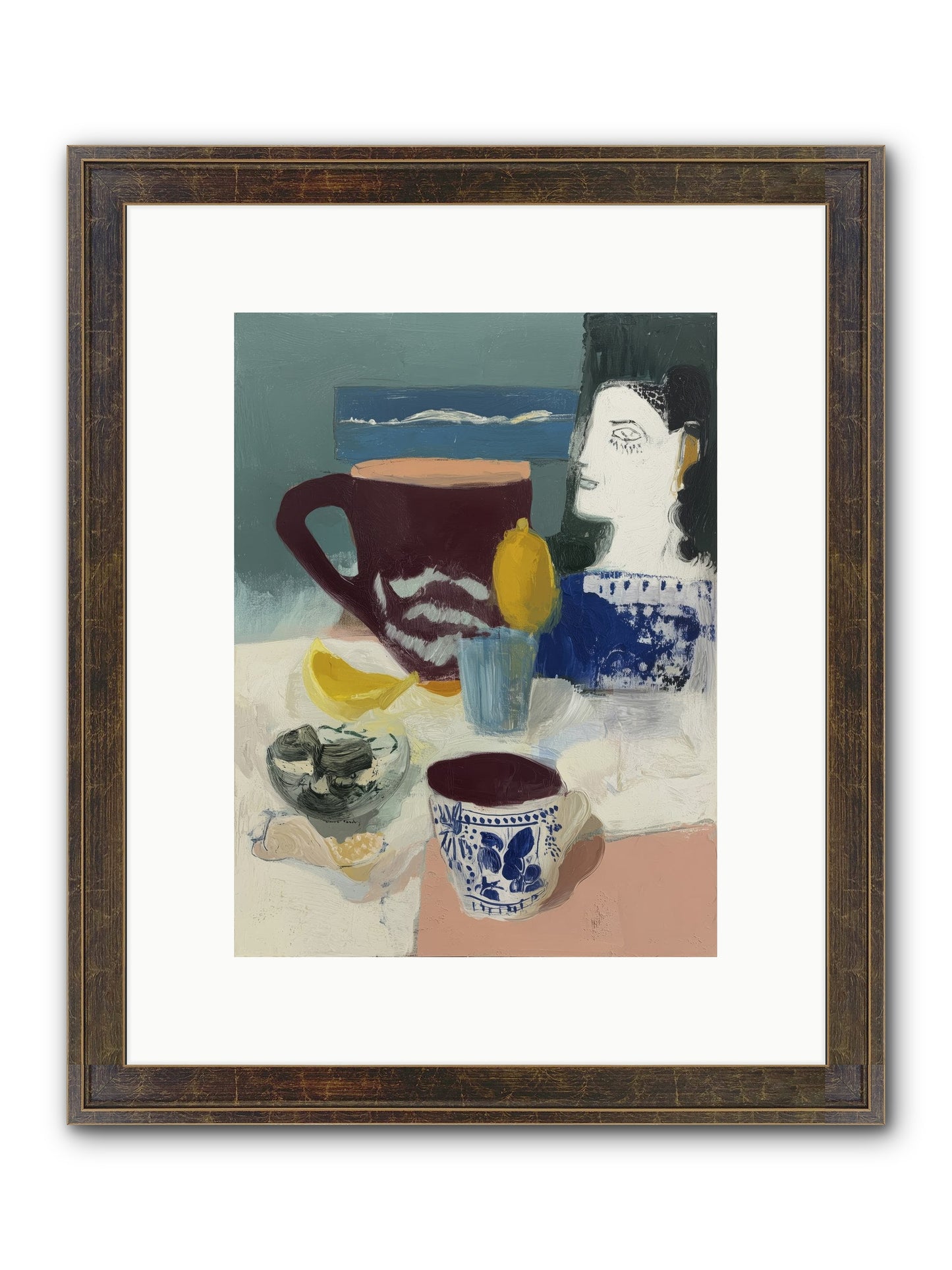 Quick Kiss Framed Print - Slimwoods Black/Gold 9x12