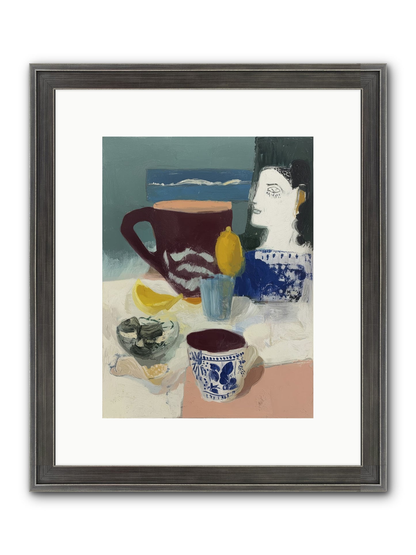 Quick Kiss Framed Print - Slimwoods Black/Silver 9x12