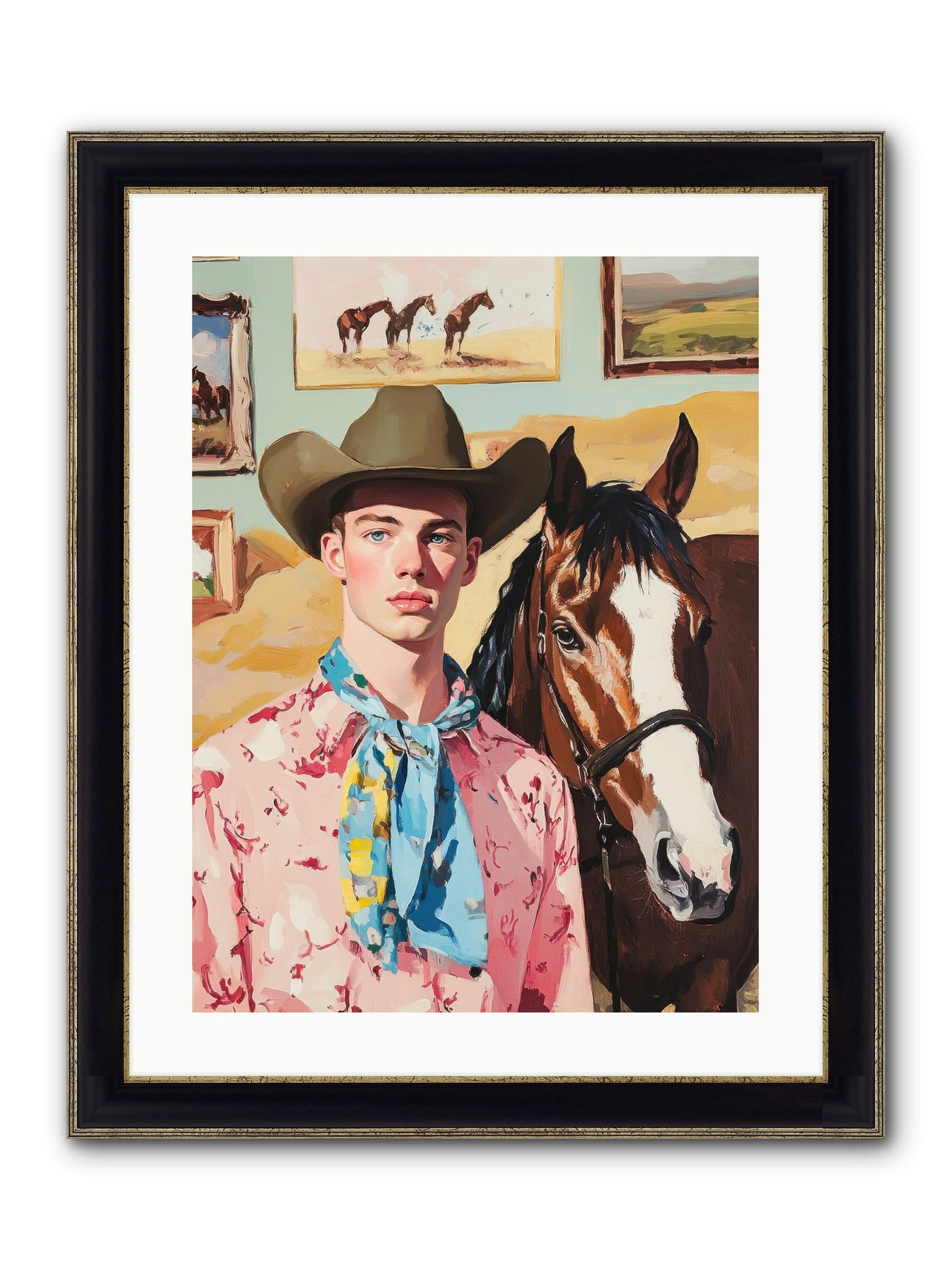 Quicksilver Fable Framed Print - Black & Gold 18x24