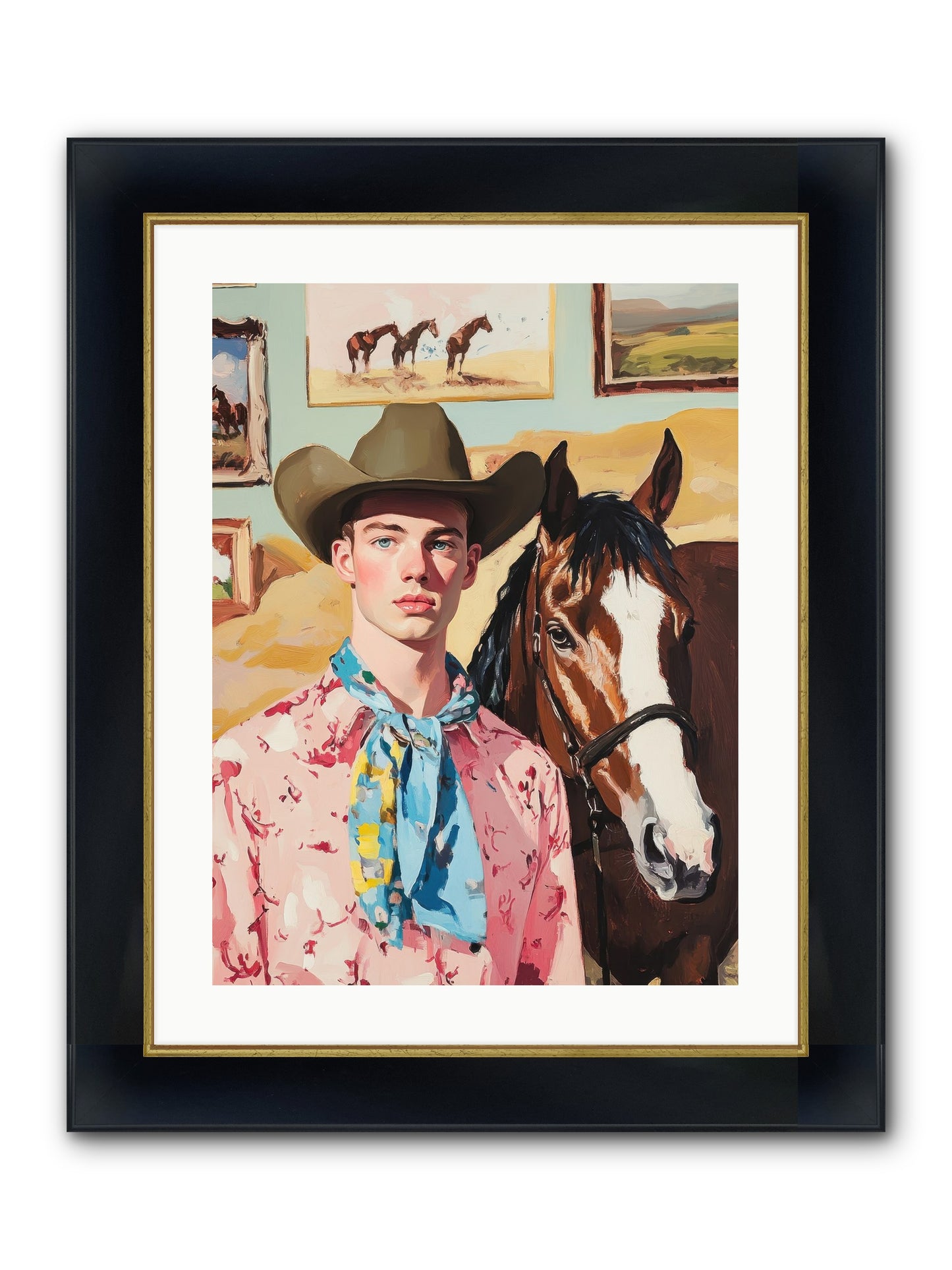 Quicksilver Fable Framed Print - Wide Black w/Gold 18x24