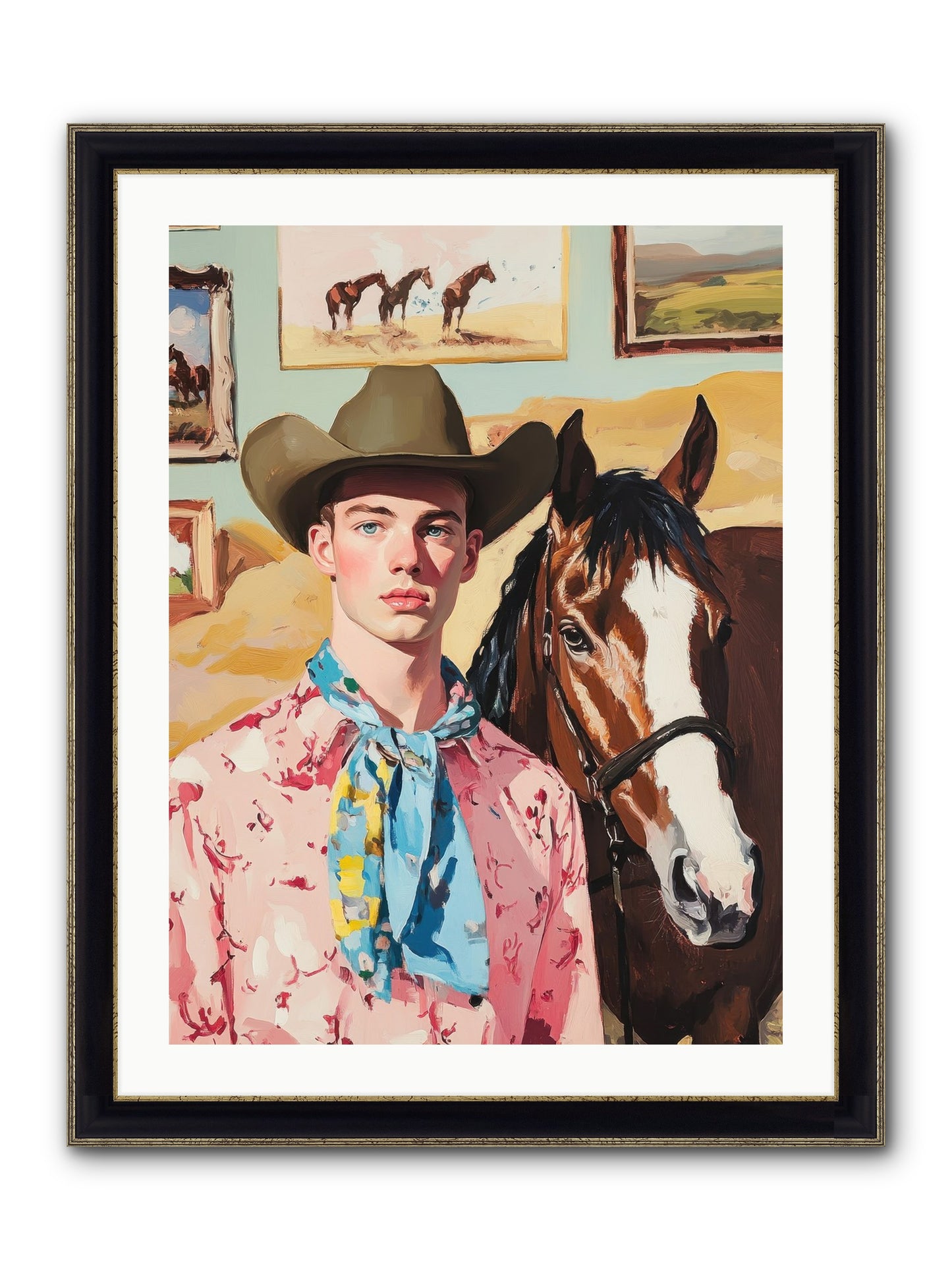 Quicksilver Fable Framed Print - Black & Gold 24x32