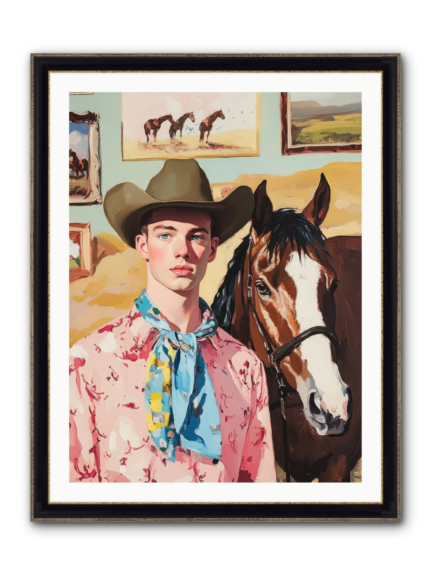 Quicksilver Fable Framed Print - Black & Gold 30x40
