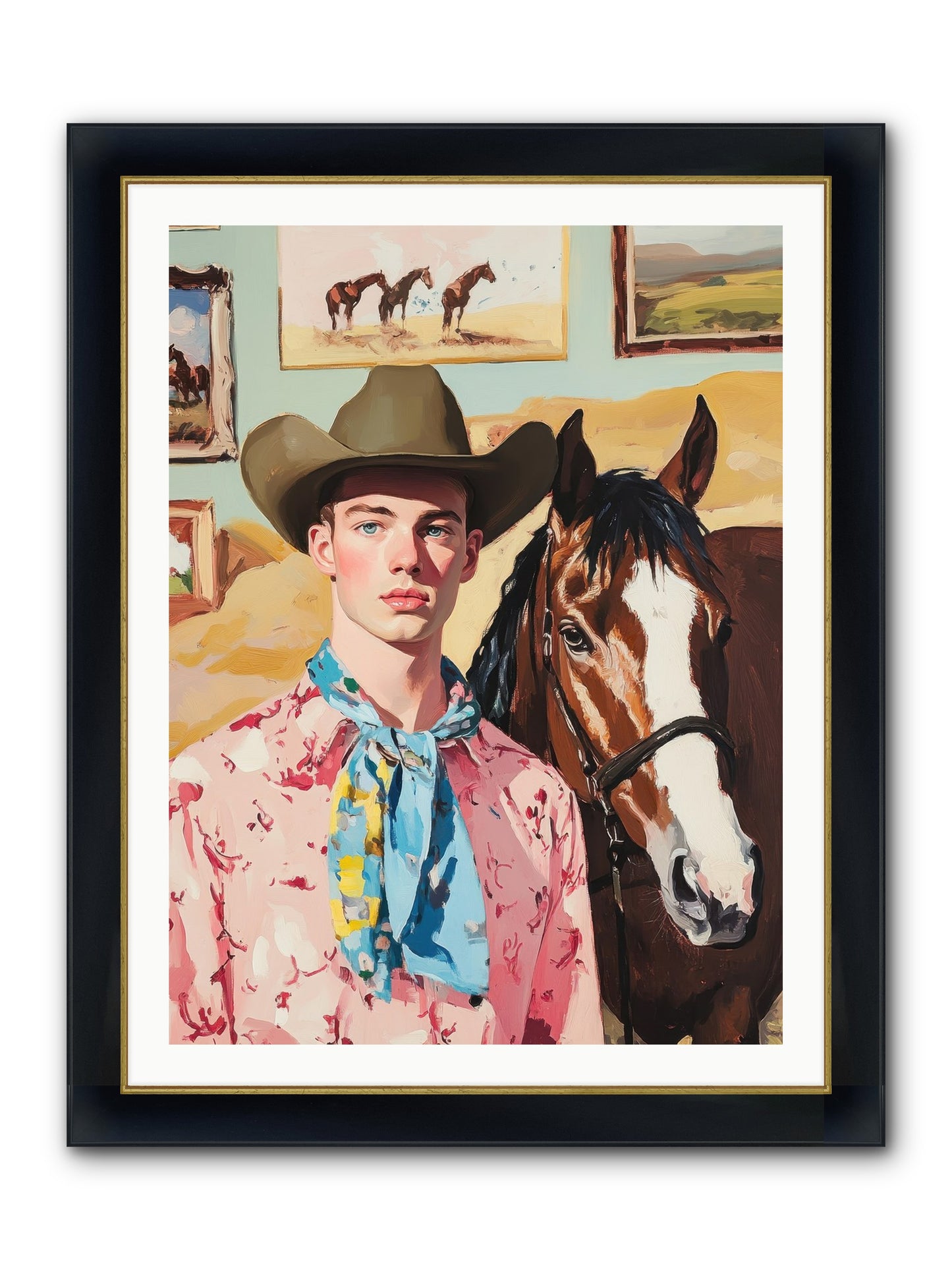 Quicksilver Fable Framed Print - Wide Black w/Gold 30x40