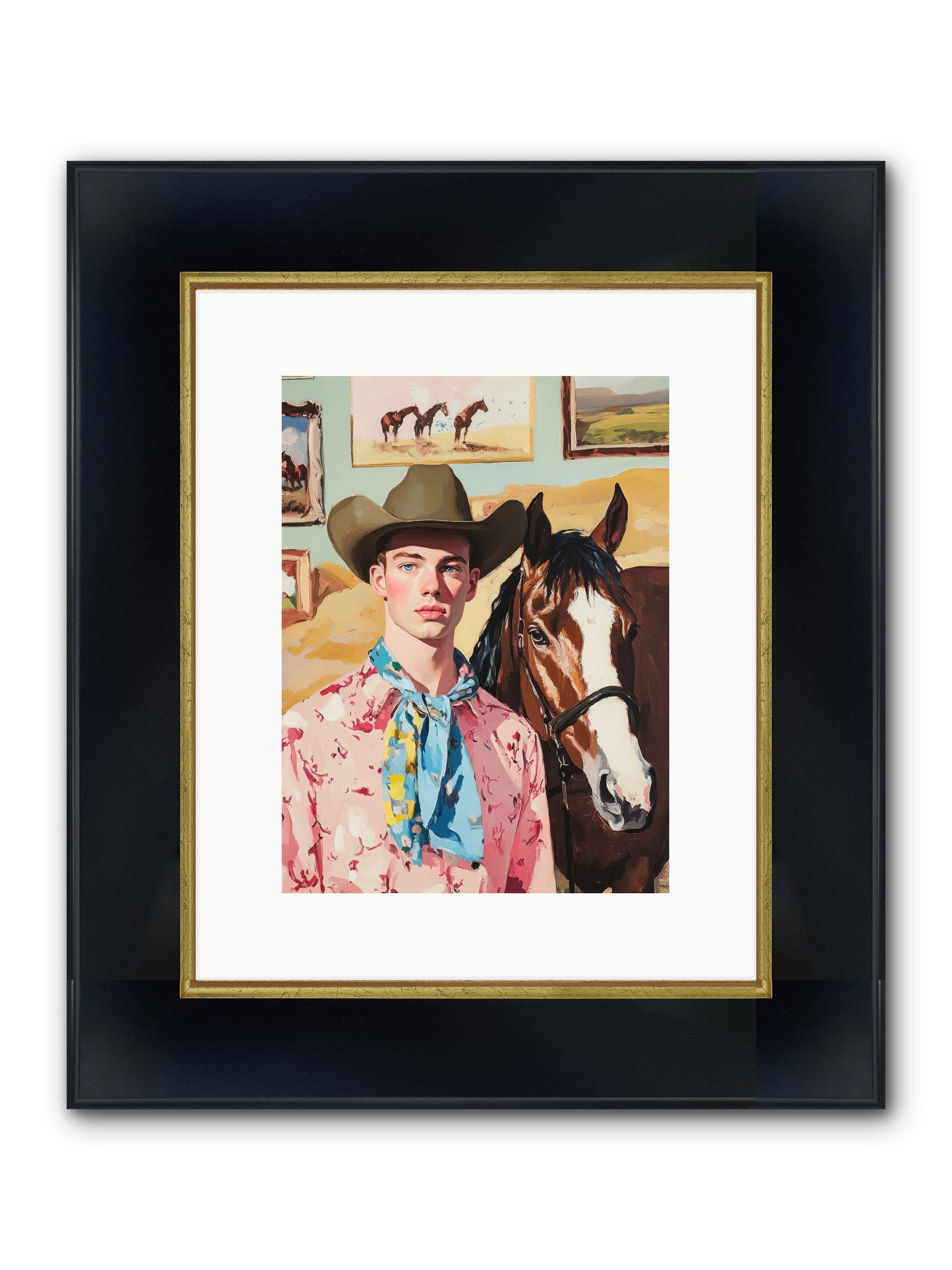 Quicksilver Fable Framed Print - Wide Black w/Gold 9x12