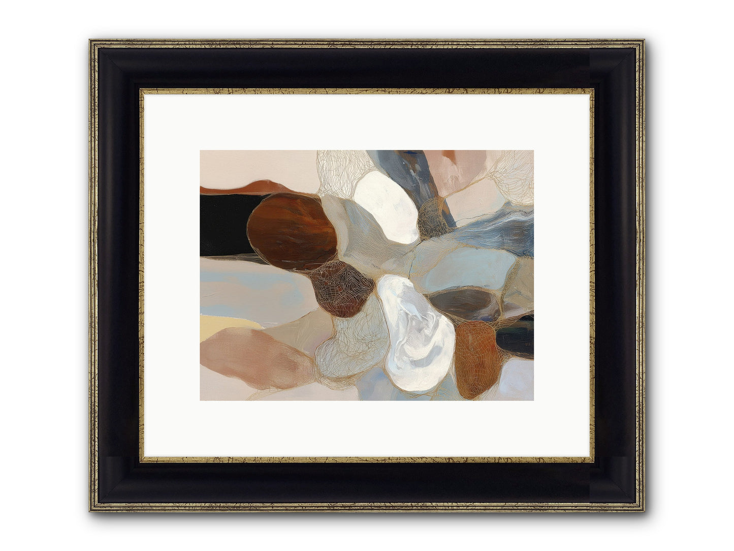 Quiescent Framed Print - Black & Gold 12x9