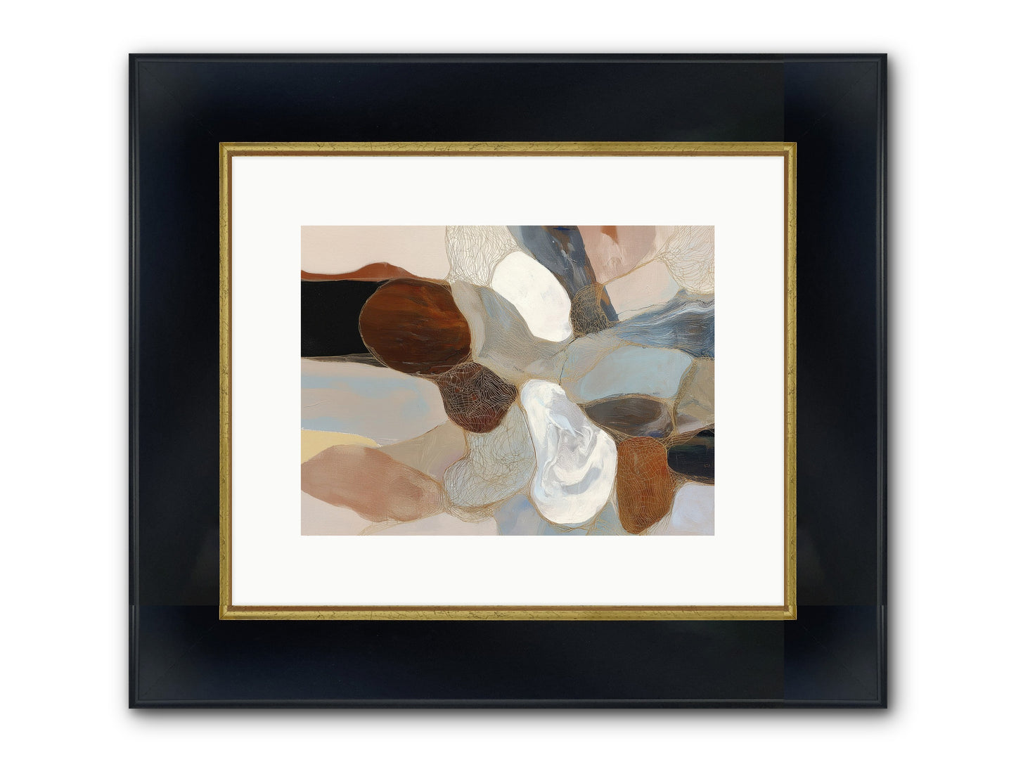 Quiescent Framed Print - Wide Black w/Gold 12x9