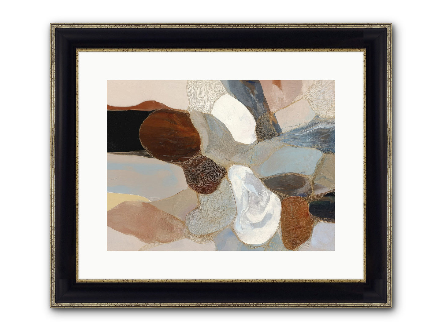 Quiescent Framed Print - Black & Gold 16x12