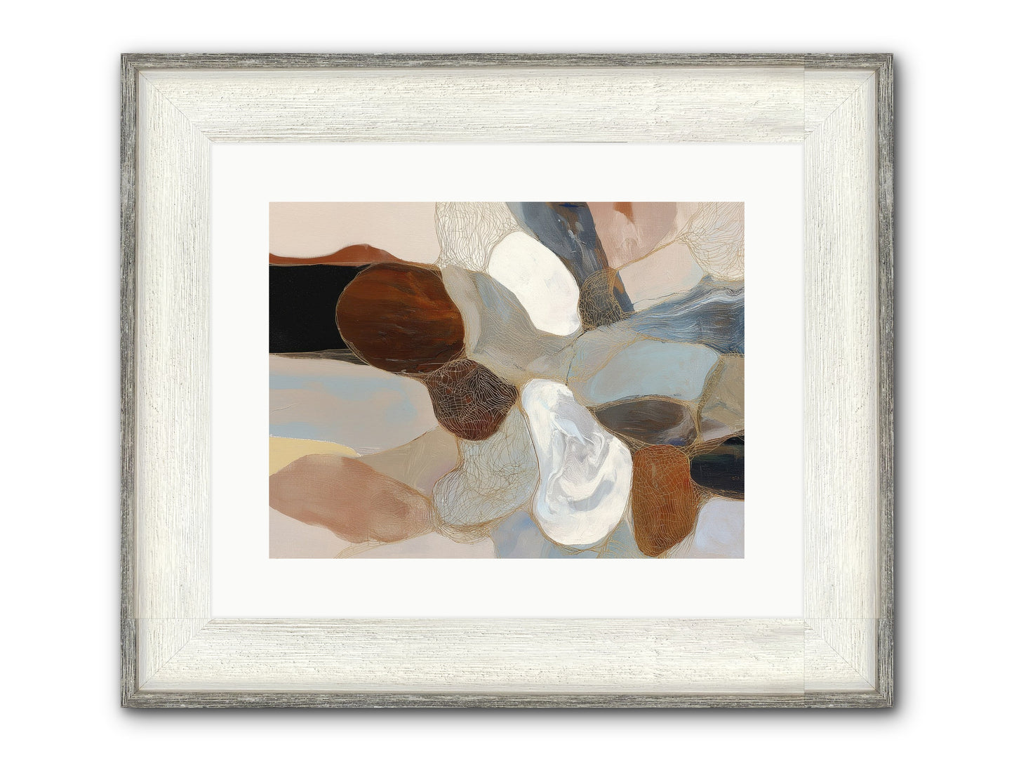 Quiescent Framed Print - Driftwood White 16x12