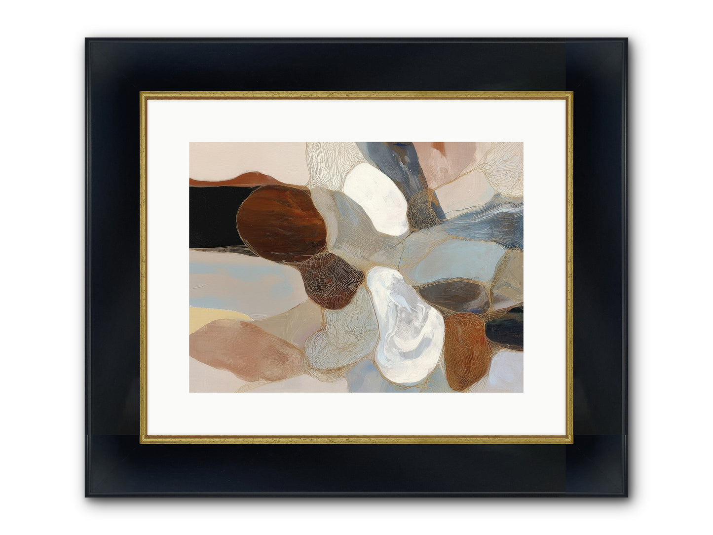 Quiescent Framed Print - Wide Black w/Gold 16x12