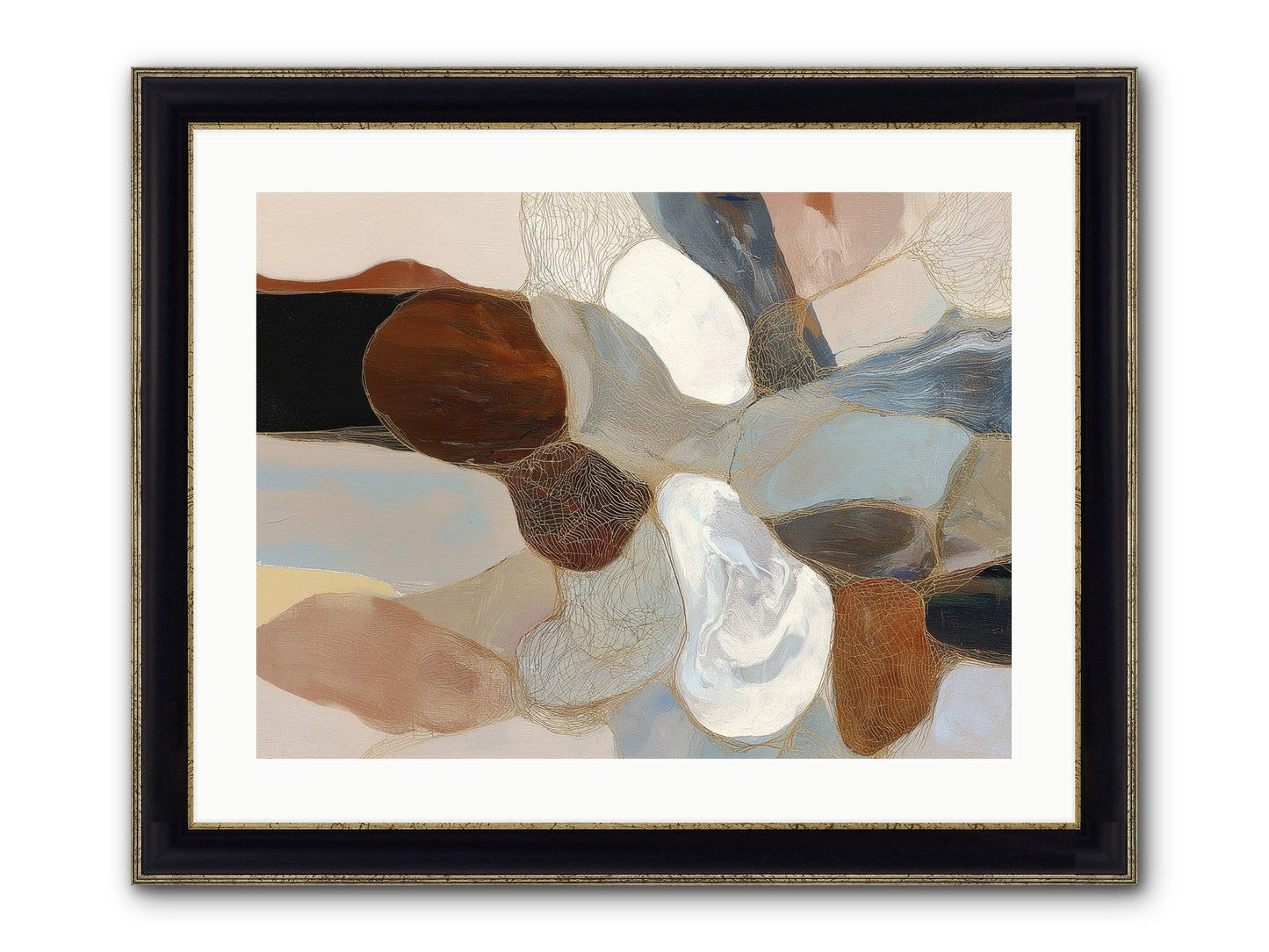 Quiescent Framed Print - Black & Gold 24x18