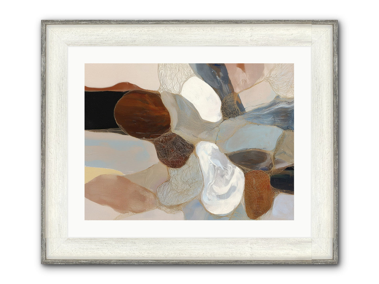 Quiescent Framed Print - Driftwood White 24x18