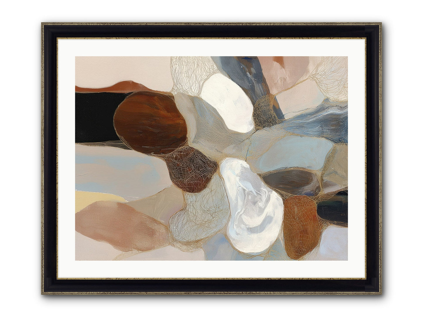 Quiescent Framed Print - Black & Gold 32x24